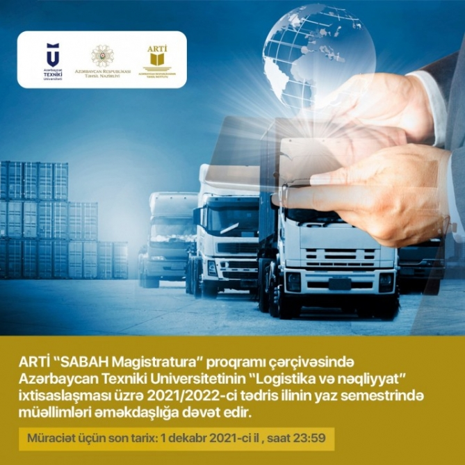 Təhsil İnstitutu logistika və nəqliyyat ixtisaslaşması üzrə müəllimləri əməkdaşlığa dəvət edir