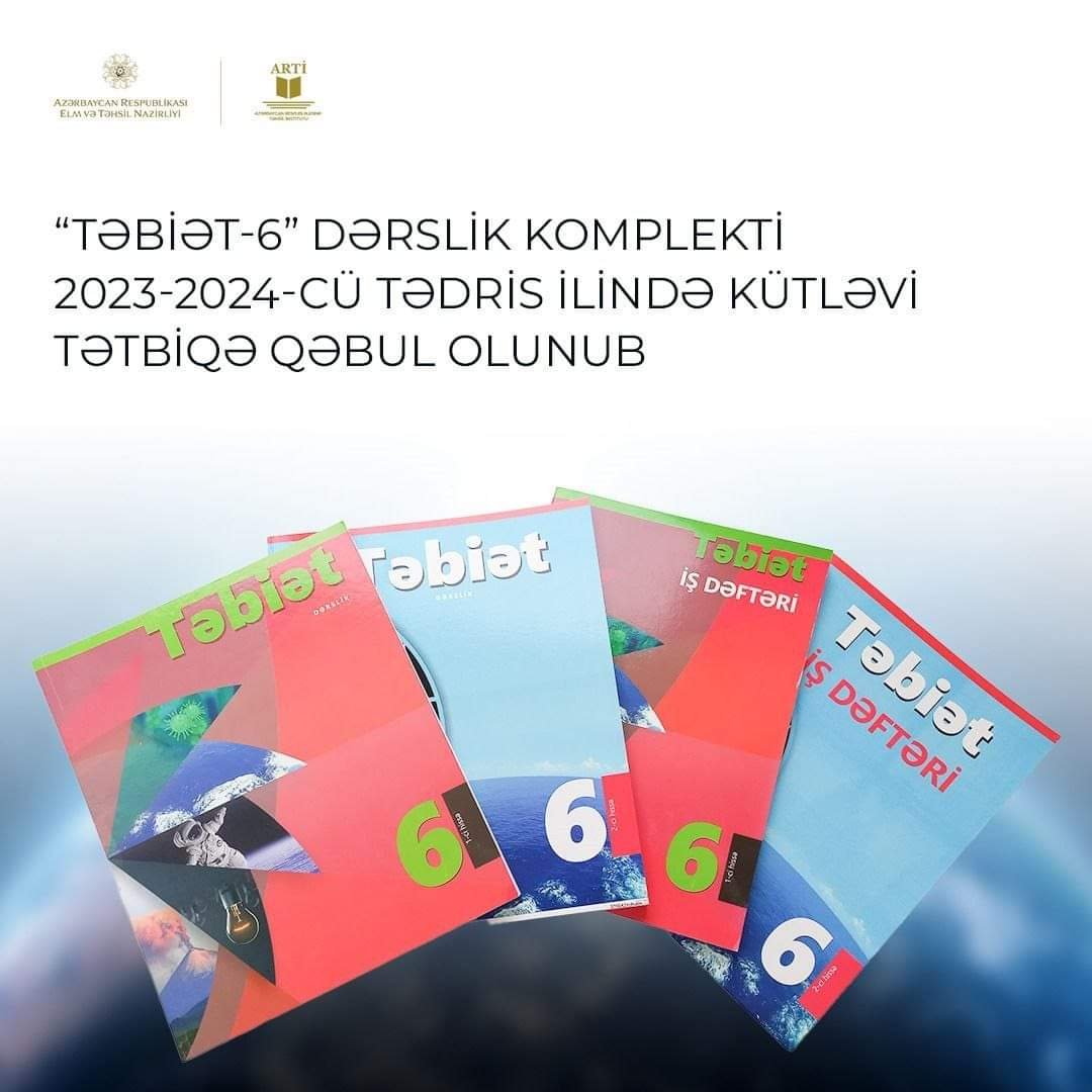 "Təbiət-6" dərslik komplektinin kütləvi tətbiqinə başlanılacaq..